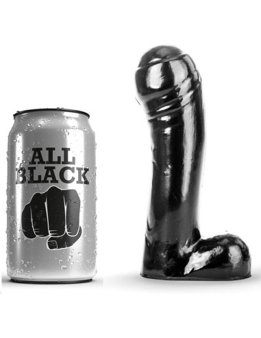 ALL BLACK DILDO NEGRO 15 CM