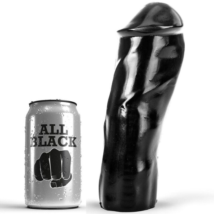 ALL BLACK DILDO REALISTICO 20 CM