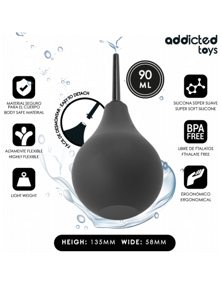 ADDICTED TOYS LIMPIADOR ANAL DE VIAJE TALLA S 90 ML