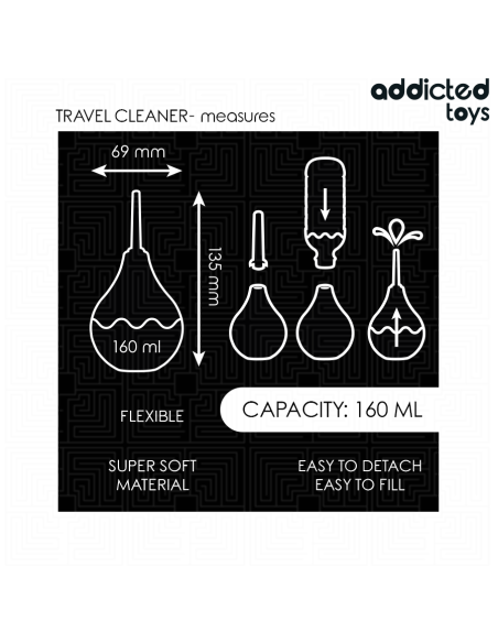 ADDICTED TOYS LIMPIADOR ANAL DE VIAJE TALLA M 160 ML ADDICTED TOYS LIMPIADOR ANAL DE VIAJE TALLA M 160 ML