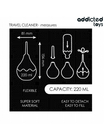 ADDICTED TOYS LIMPIADOR ANAL DE VIAJE TALLA L 220 ML