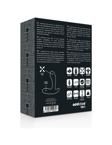 ADDICTED TOYS ANAL MASSAGER BLACK VIBRATION