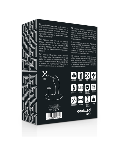ADDICTED TOYS ANAL MASSAGER BLACK VIBRATION ADDICTED TOYS ANAL MASSAGER BLACK VIBRATION