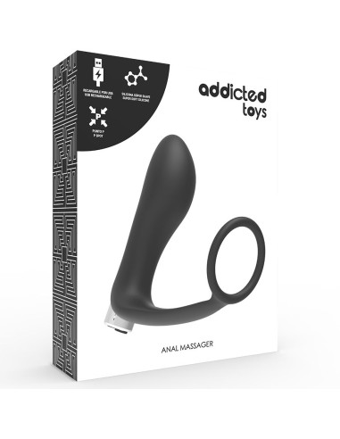 ADDICTED TOYS VIBRADOR PROSTATICO RECARGABLE MODEL 1 NEGRO