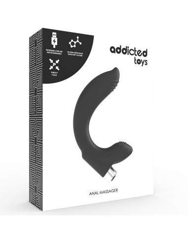 ADDICTED TOYS VIBRADOR PROSTATICO RECARGABLE MODEL 7 NEGRO