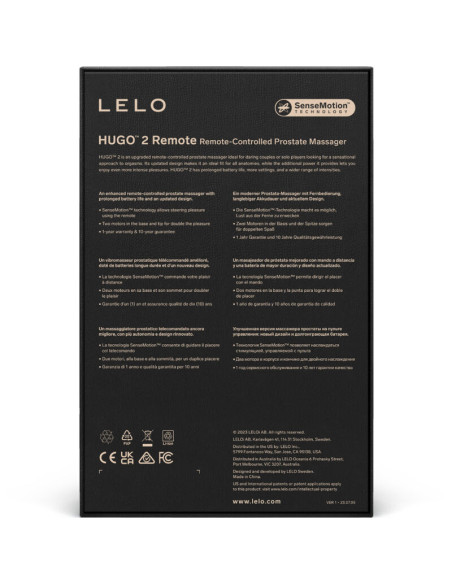 LELO HUGO 2 MASAJEADOR DE PROSTATA CONTROL REMOTO VERDE LELO HUGO 2 MASAJEADOR DE PROSTATA CONTROL REMOTO VERDE