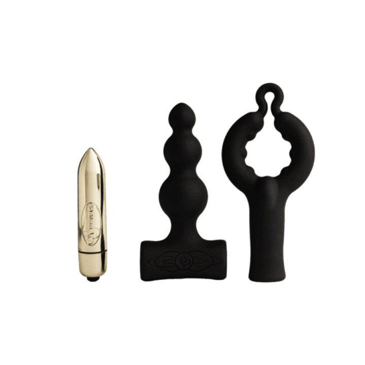 ROCKS OFF PETITE SENSATIONS BUBBLES PLUG ANAL VIBRADOR NEGRO