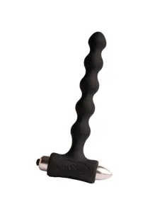 ROCKS OFF PETITE SENSATIONS PEARLS PLUG ANAL VIBRADOR NEGRO