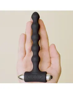 ROCKS OFF PETITE SENSATIONS PEARLS PLUG ANAL VIBRADOR NEGRO 2