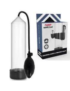 PUMP ADDICTED BOMBA ERECCION RX3 TRANSPARENTE CON VIBRADOR