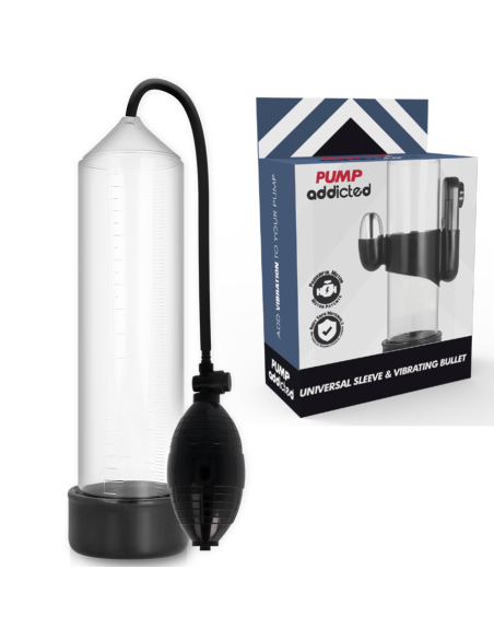 PUMP ADDICTED BOMBA ERECCION RX3 TRANSPARENTE CON VIBRADOR PUMP ADDICTED BOMBA ERECCION RX3 TRANSPARENTE CON VIBRADOR