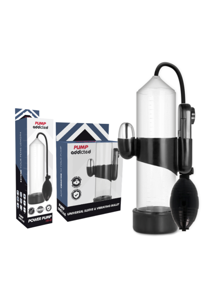 PUMP ADDICTED BOMBA ERECCION RX3 TRANSPARENTE CON VIBRADOR PUMP ADDICTED BOMBA ERECCION RX3 TRANSPARENTE CON VIBRADOR