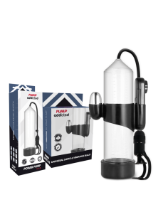 PUMP ADDICTED BOMBA ERECCION RX5 TRANSPARENTE CON VIBRADOR 2