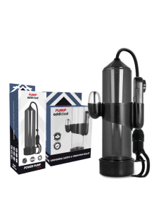 PUMP ADDICTED BOMBA ERECCION RX5 NEGRO CON VIBRADOR 2