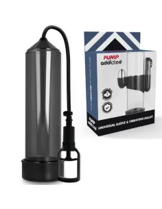 PUMP ADDICTED BOMBA ERECCION RX7 NEGRO CON VIBRADOR