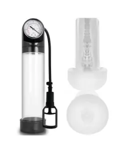 PUMP ADDICTED BOMBA ERECCION RX9 TRANSPARENTE CON MASTURBADOR