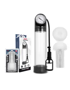 PUMP ADDICTED BOMBA ERECCION RX9 TRANSPARENTE CON MASTURBADOR 2