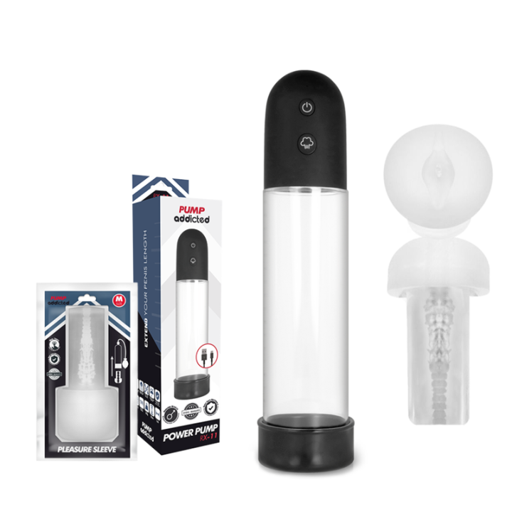 PUMP ADDICTED BOMBA ERECCION RX11 AUTOMATICA CON MASTURBADOR