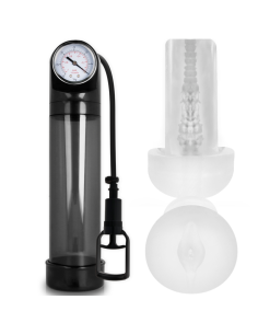 PUMP ADDICTED BOMBA ERECCION RX9 NEGRO CON MASTURBADOR