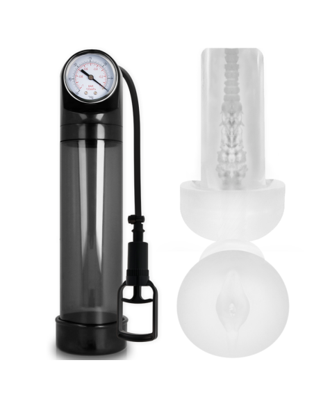 PUMP ADDICTED BOMBA ERECCION RX9 NEGRO CON MASTURBADOR PUMP ADDICTED BOMBA ERECCION RX9 NEGRO CON MASTURBADOR