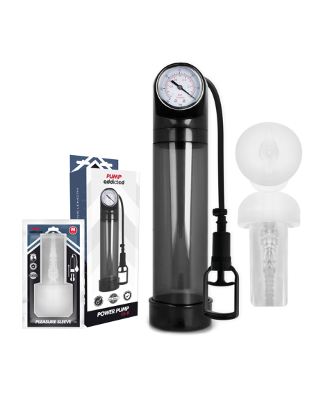 PUMP ADDICTED BOMBA ERECCION RX9 NEGRO CON MASTURBADOR PUMP ADDICTED BOMBA ERECCION RX9 NEGRO CON MASTURBADOR