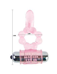 BAILE ANILLO SILICONA 10 RITMOS LENGUA CON VIBRACION ROSA 2