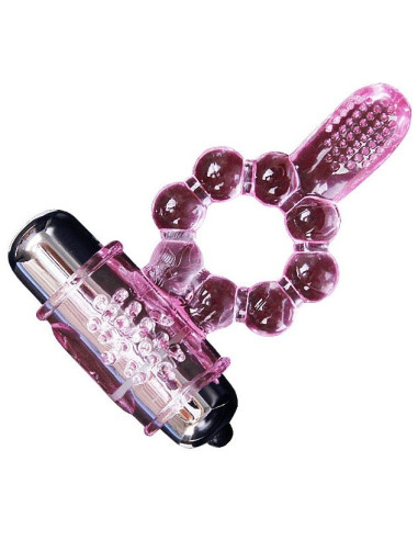 BAILE ANILLO SILICONA 10 RITMOS LENGUA CON VIBRACION ROSA