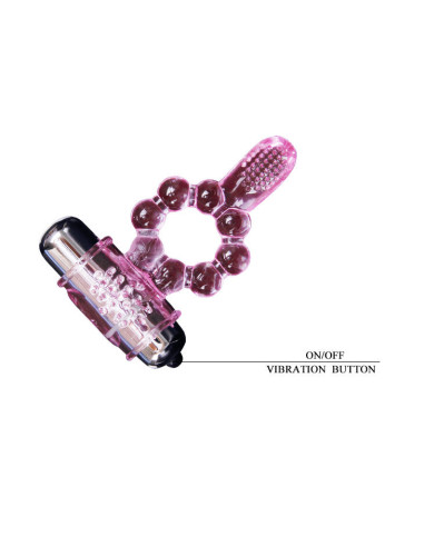 BAILE ANILLO SILICONA 10 RITMOS LENGUA CON VIBRACION ROSA