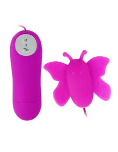 BAILE ESTIMULADOR DE CLITORIS MARIPOSA LOVE EGGS 12 VELOCIDADES LILA CONTROL REMOTO