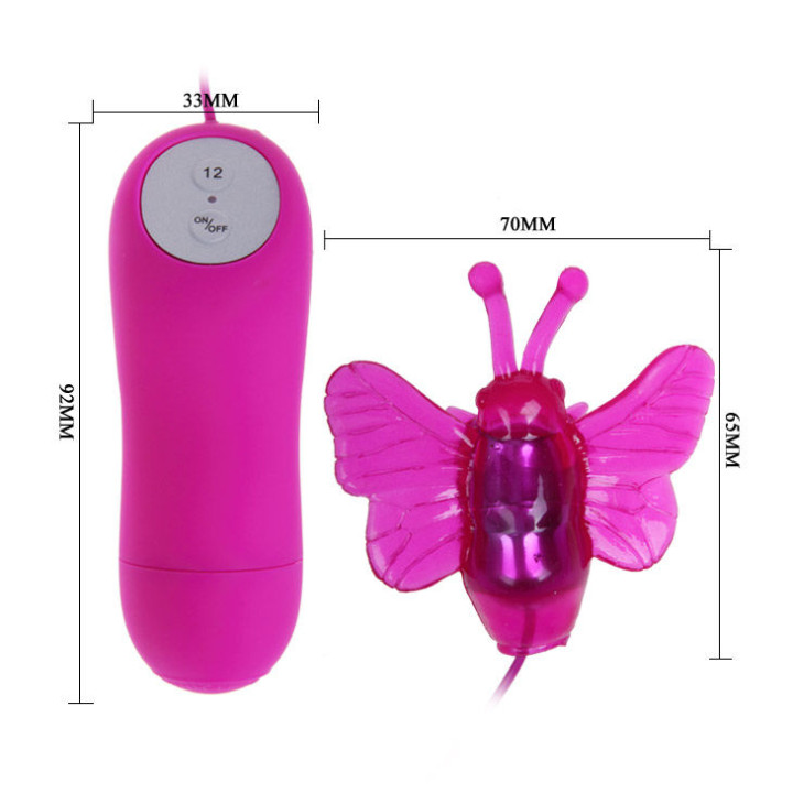 BAILE CUTE SECRET MARIPOSA ESTIMULADORA VIBRADOR 12V