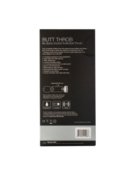ROCKS OFF BUTT THROB ESTIMULADOR DEL PUNTO P 7 VELOCIDADES NEGRO ROCKS OFF BUTT THROB ESTIMULADOR DEL PUNTO P 7 VELOCIDADES NEGRO