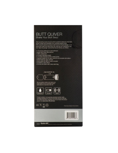 ROCKS OFF BUTT QUIVER ESTIMULADOR DEL PUNTO P 7 VELOCIDADES NEGRO