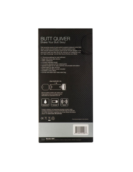 ROCKS OFF BUTT QUIVER ESTIMULADOR DEL PUNTO P 7 VELOCIDADES NEGRO ROCKS OFF BUTT QUIVER ESTIMULADOR DEL PUNTO P 7 VELOCIDADES NEGRO
