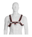 LEATHER BODY - CHAIN HARNESS III BLACK / RED