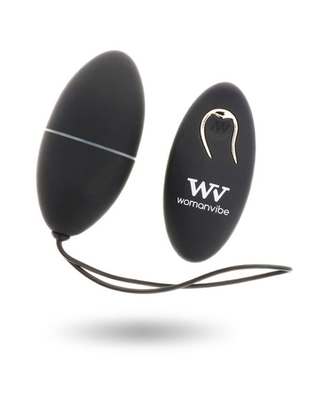 WOMANVIBE ALSAN HUEVO CONTROL REMOTO NEGRO SILICONA NEGRO