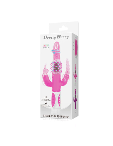 BAILE PRETTY BUNNY TRIPLE VIBRADOR ROTADOR BAILE PRETTY BUNNY TRIPLE VIBRADOR ROTADOR