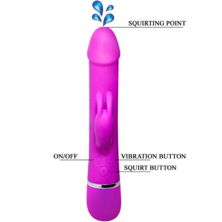 PRETTY LOVE VIBRADOR HENRY 12 MODOS DE VIBRACION Y FUNCION SQUIRT