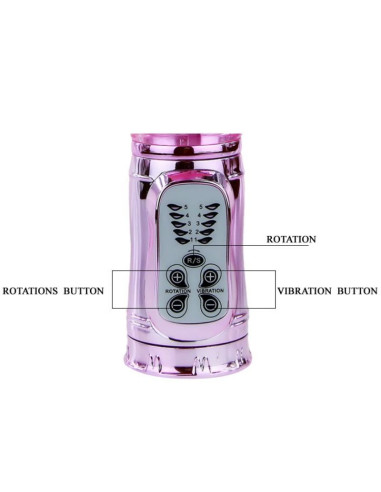 BAILE VIBRADOR RECARGABLE CON ROTACION Y ESTIMULADOR THROBBING BUTTERF
