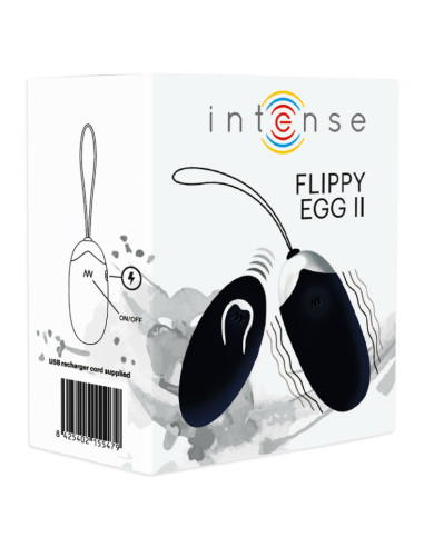 INTENSE FLIPPY II HUEVO RECARGABLE REMOTO NEGRO