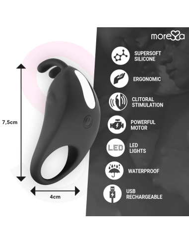 MORESSA BRAD PREMIUM SILICONE RECARGABLE NEGRO