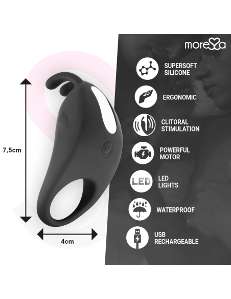 MORESSA BRAD PREMIUM SILICONE RECARGABLE NEGRO MORESSA BRAD PREMIUM SILICONE RECARGABLE NEGRO