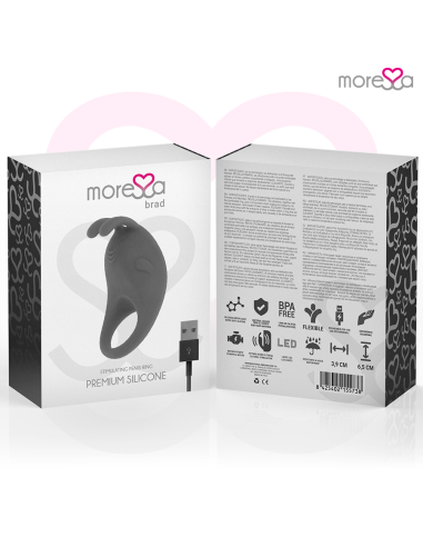 MORESSA BRAD PREMIUM SILICONE RECARGABLE NEGRO