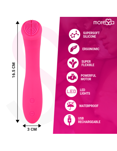 MORESSA CELSO MASAJEADOR DUO PUNTO G Y SUERO PELVICO PREMIUM SILICONE RECARGABLE