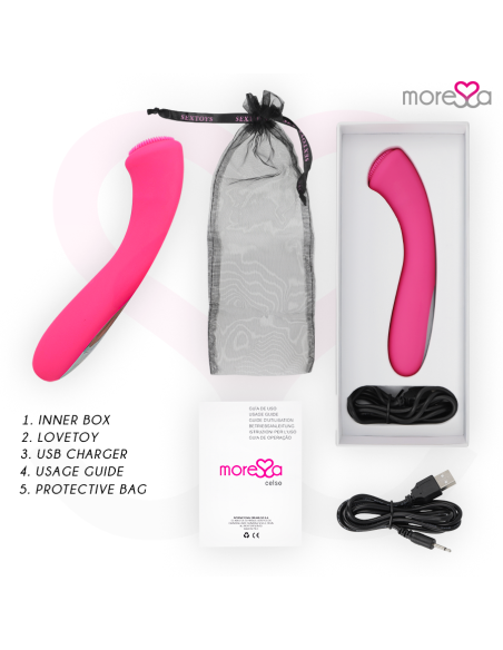 MORESSA CELSO MASAJEADOR DUO PUNTO G Y SUERO PELVICO PREMIUM SILICONE RECARGABLE MORESSA CELSO MASAJEADOR DUO PUNTO G Y SUERO PELVICO PREMIUM SILICONE RECARGABLE
