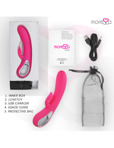 MORESSA DUSTIN ONDAS ESTIMULADORAS CLITORIAL Y POTENTE VIBRACION PREMIUM SILICONE RECARGABLE