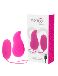 MORESSA EDGAR SET DUO HUEVO REMOTO Y MANDO CON VIBRACION INCORPORADA PREMIUM SILICONE CONTROL REMOTO