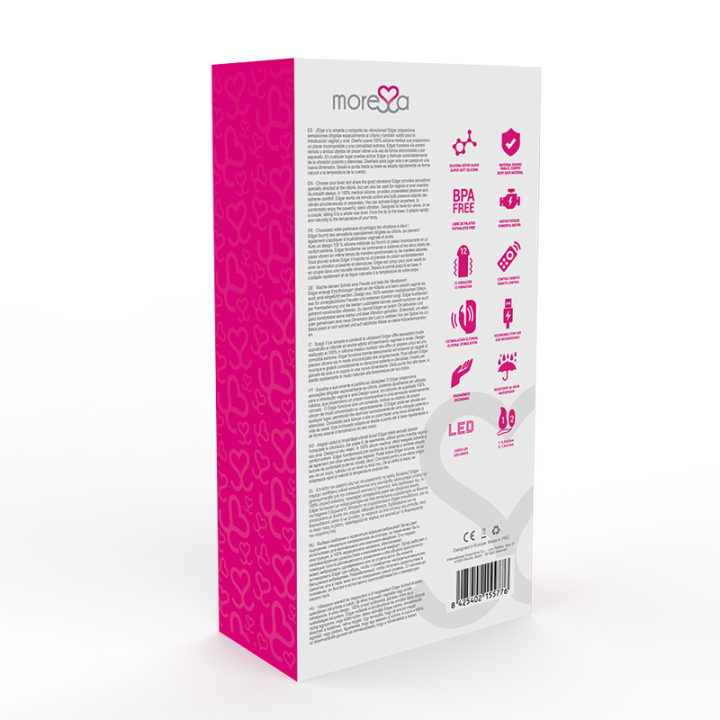 MORESSA EDGAR SET DUO HUEVO REMOTO Y MANDO CON VIBRACION INCORPORADA PREMIUM SILICONE CONTROL REMOTO