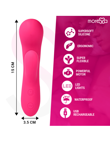 MORESSA JERRY CLIP VIBRADOR PUNTO G Y CLITORIS PREMIUM SILICONE RECARGABLE