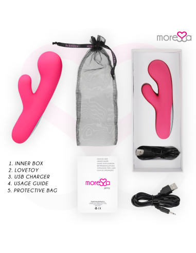 MORESSA JERRY CLIP VIBRADOR PUNTO G Y CLITORIS PREMIUM SILICONE RECARGABLE