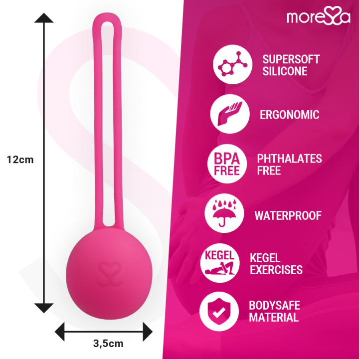 MORESSA OSIAN ONE ENTRENAMIENTO SUELO PELVICO 51gr PREMIUM SILICONA ROSA